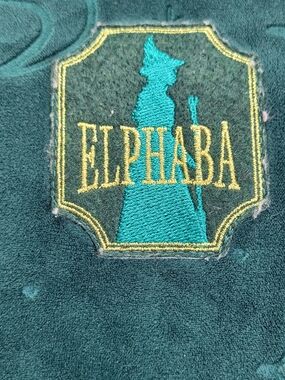 Wicked Elphaba Hoodie Plush Green/teal Girls Size 7/8 Long Sleeve Full Zipper